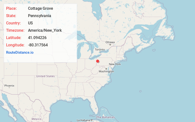 Map of Cottage Grove