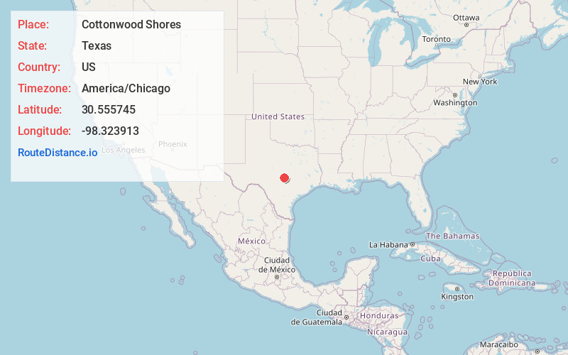 Map of Cottonwood Shores
