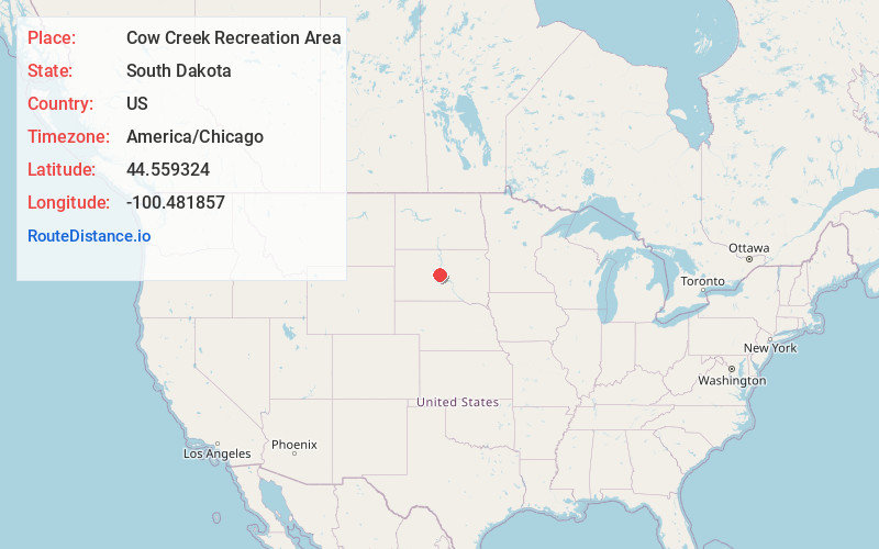 Map of Cow Creek Recreation Area