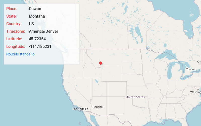Map of Cowan