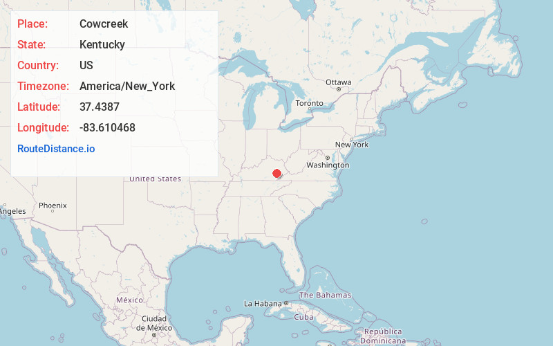 Map of Cowcreek