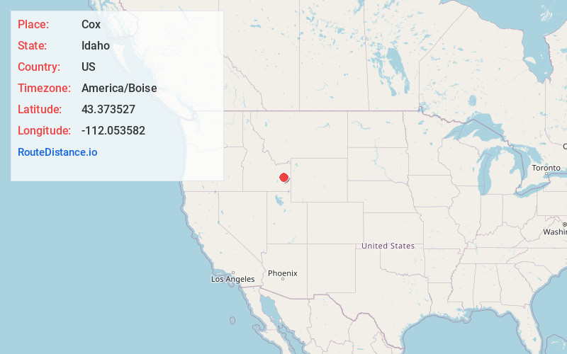 Map of Cox