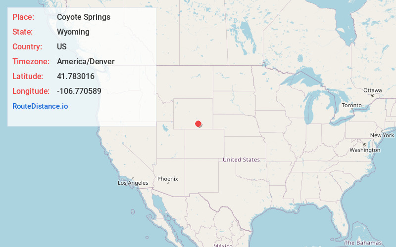 Map of Coyote Springs