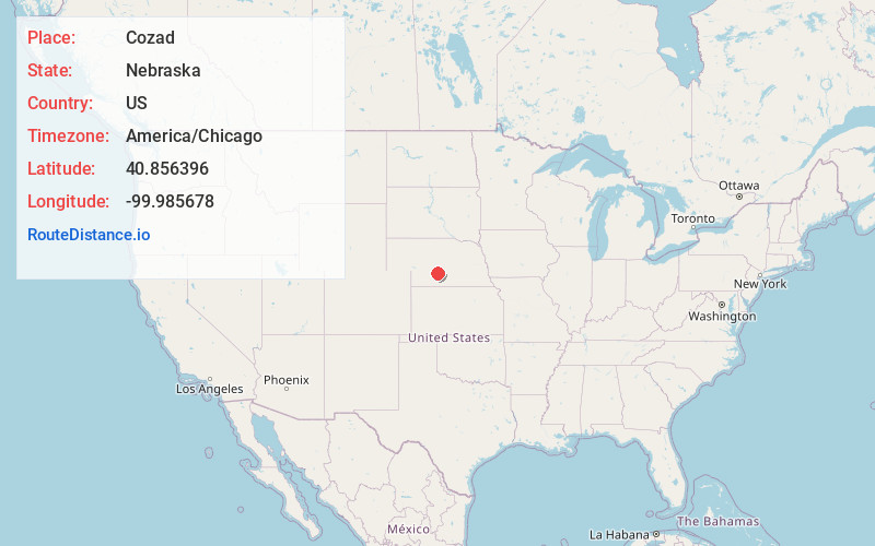 Map of Cozad