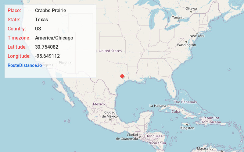 Map of Crabbs Prairie