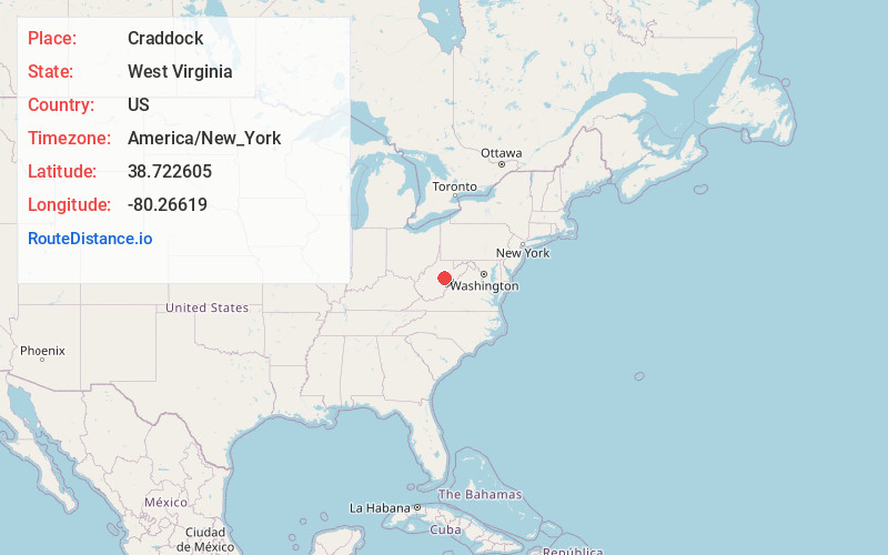 Map of Craddock