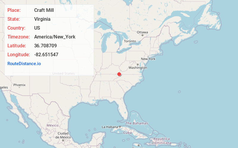 Map of Craft Mill