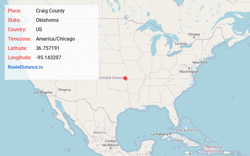 Map of Craig County