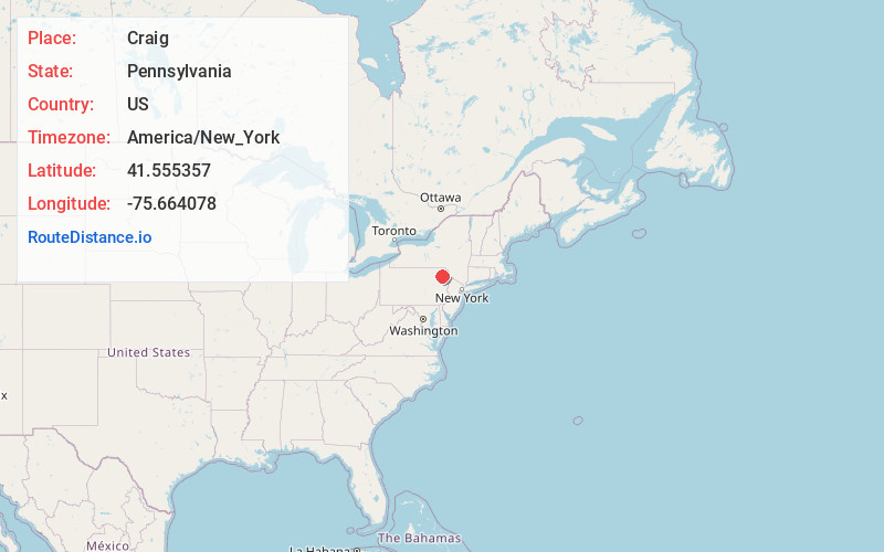 Map of Craig