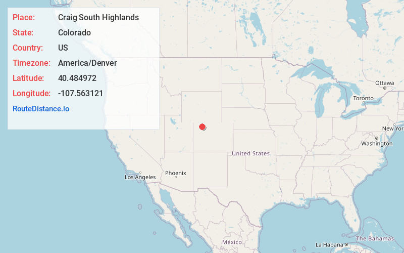 Map of Craig South Highlands