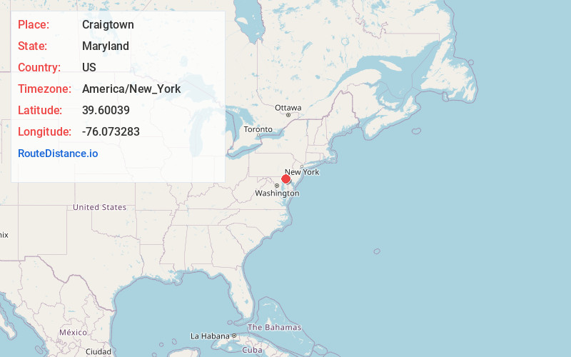 Map of Craigtown