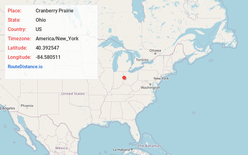 Map of Cranberry Prairie