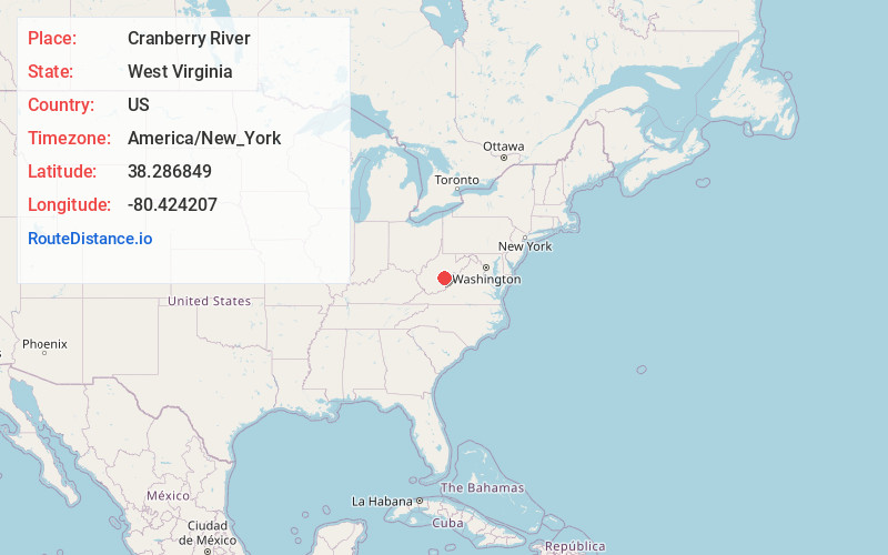 Map of Cranberry River
