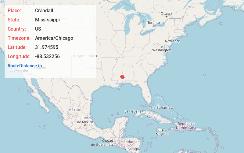 Map of Crandall