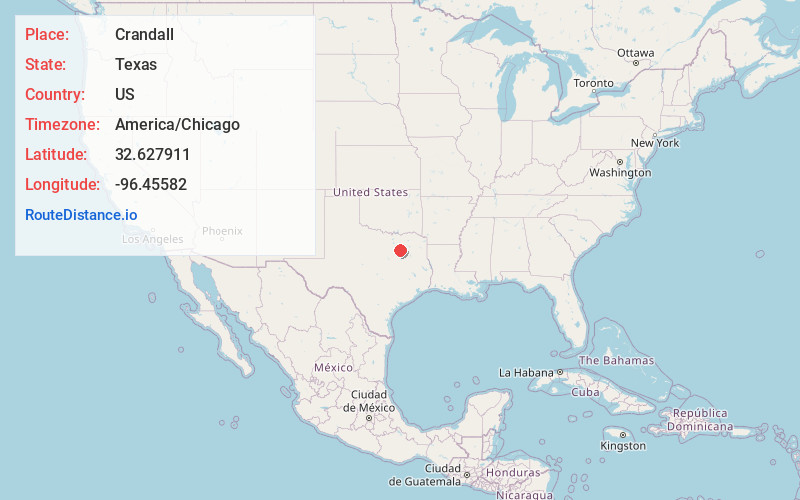 Map of Crandall