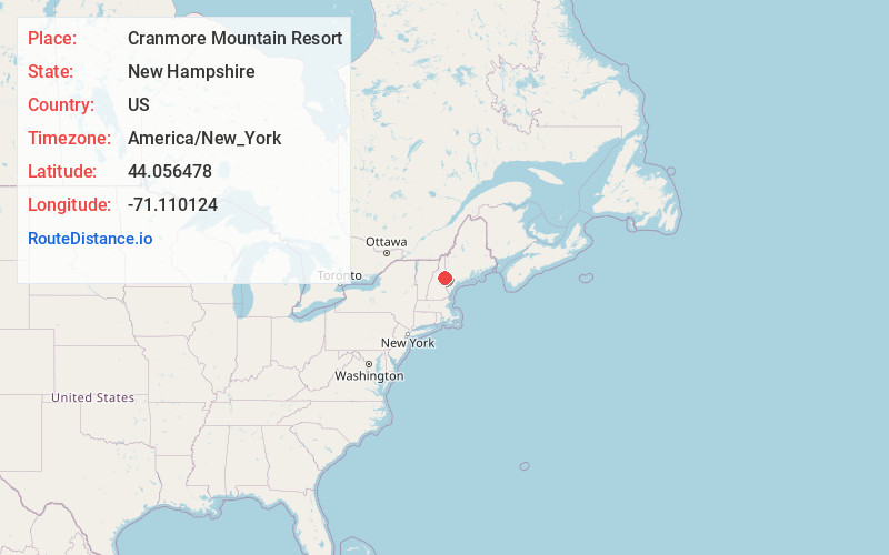 Map of Cranmore Mountain Resort
