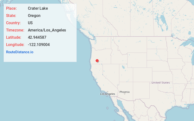 Map of Crater Lake