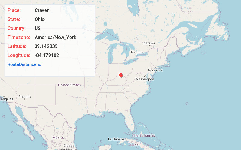 Map of Craver