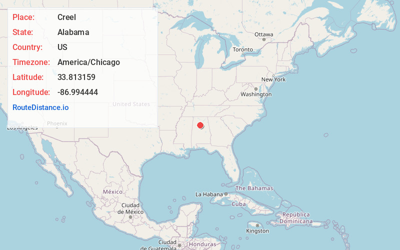 Map of Creel