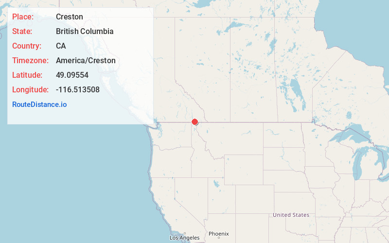 Map of Creston