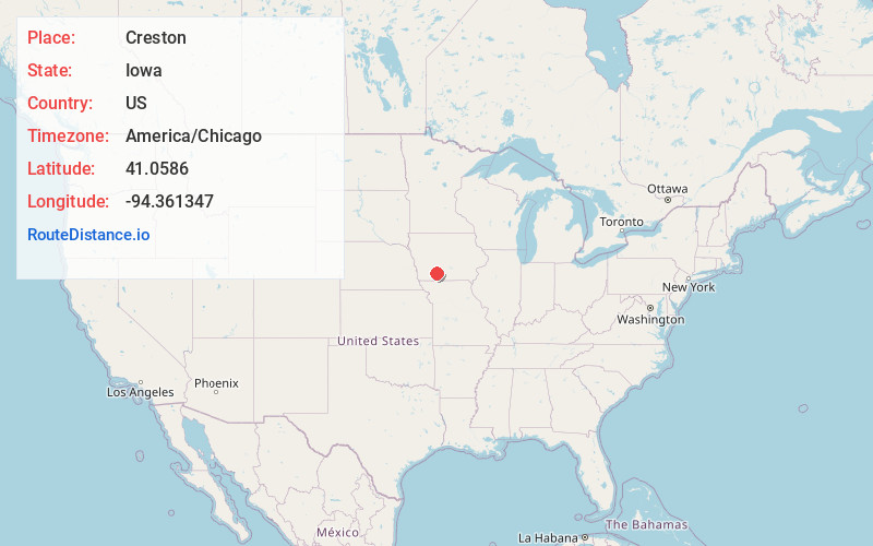 Map of Creston