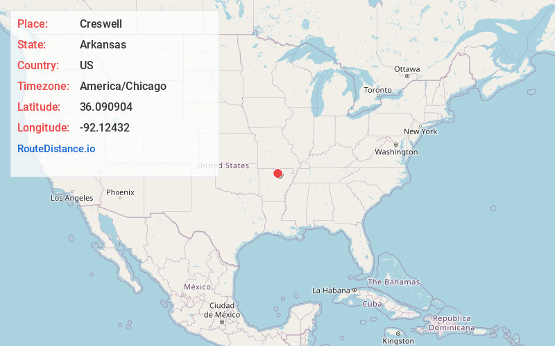 Map of Creswell