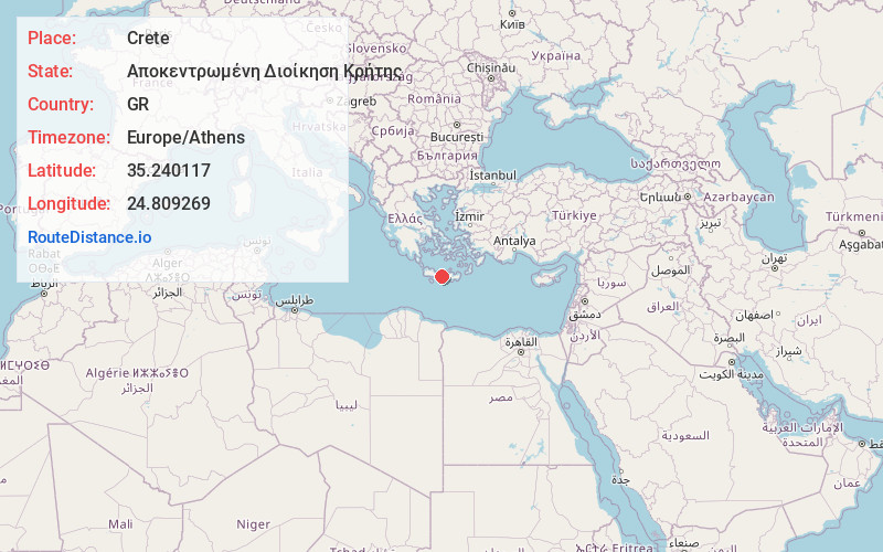 Map of Crete