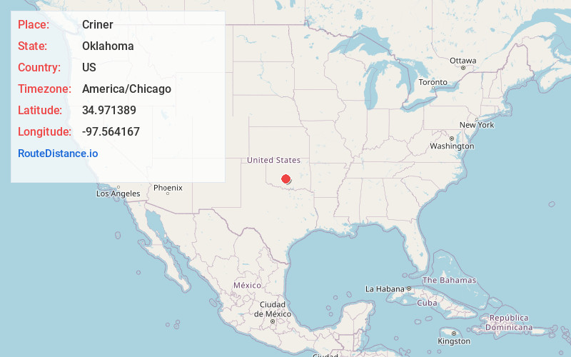 Map of Criner