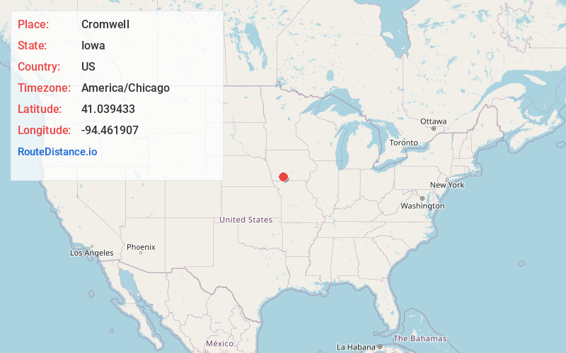 Map of Cromwell