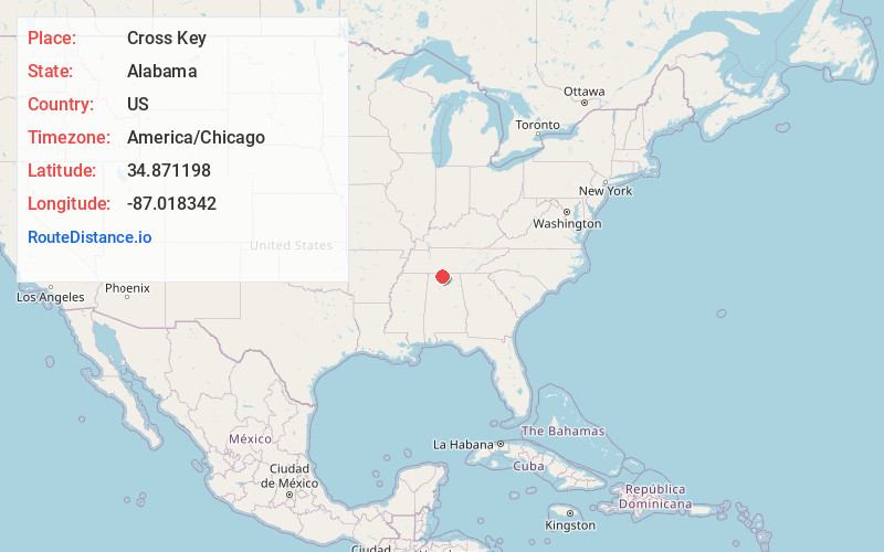 Map of Cross Key