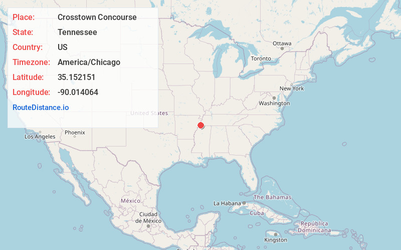 Map of Crosstown Concourse