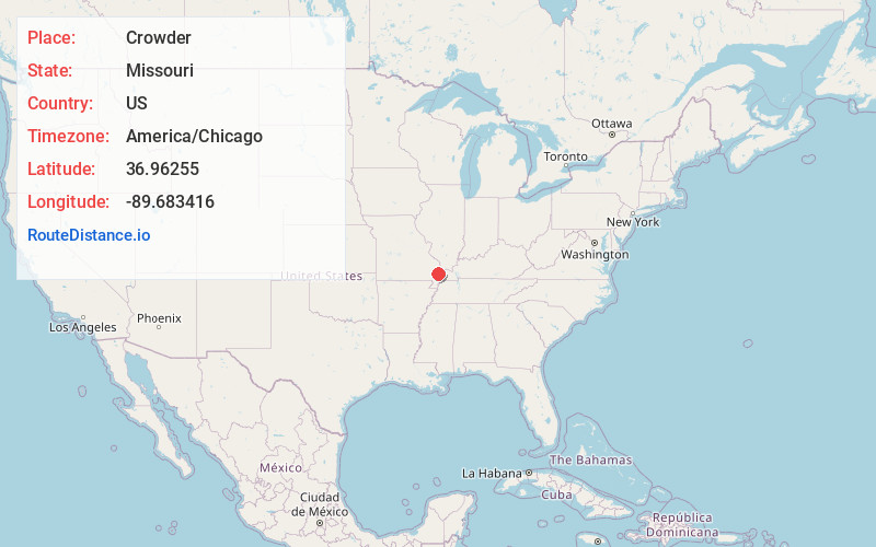Map of Crowder