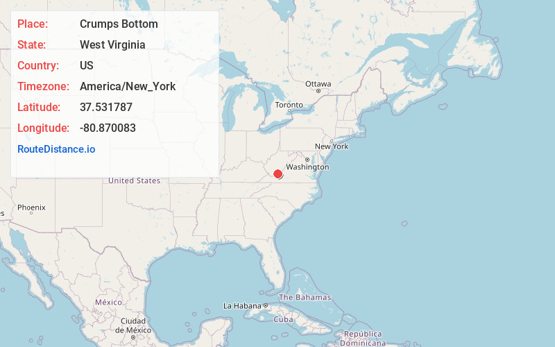 Map of Crumps Bottom
