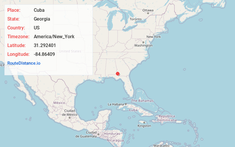 Map of Cuba