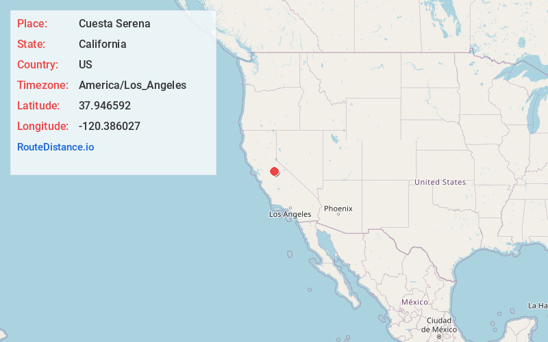 Map of Cuesta Serena