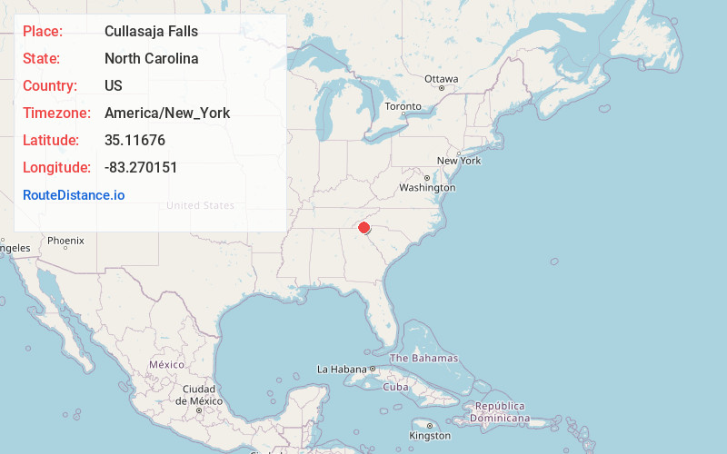 Map of Cullasaja Falls