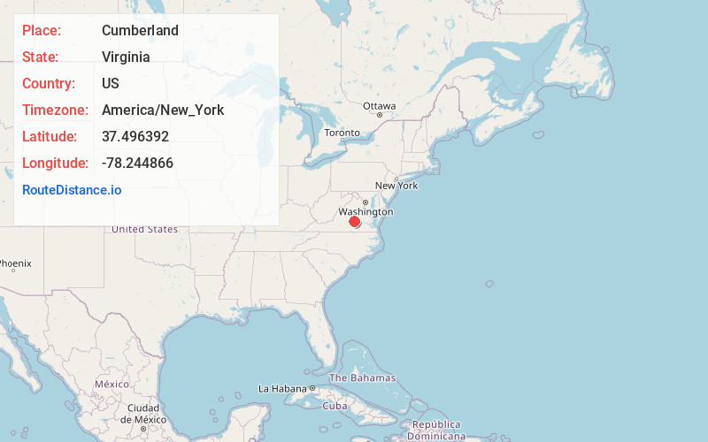 Map of Cumberland