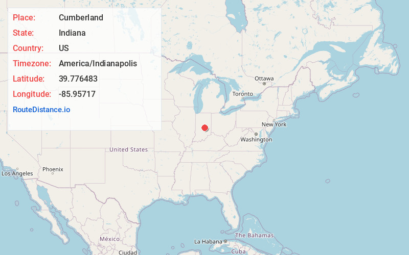Map of Cumberland