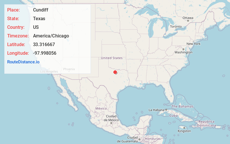 Map of Cundiff