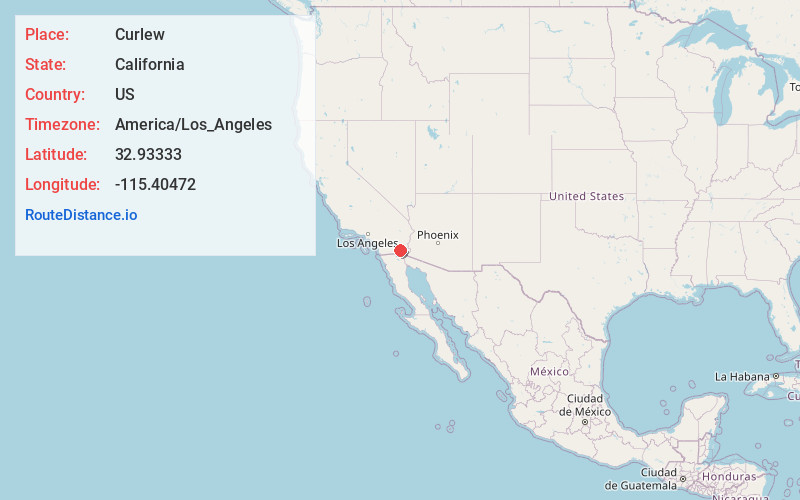 Map of Curlew