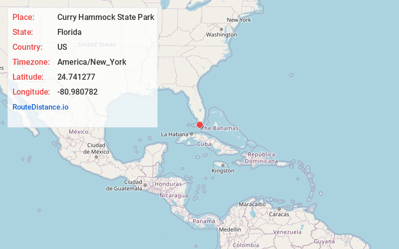 Map of Curry Hammock State Park