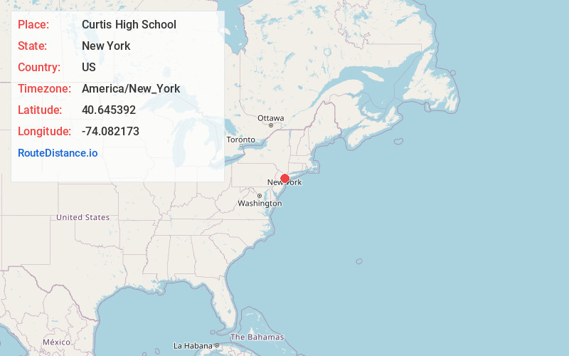 Map of Curtis High School