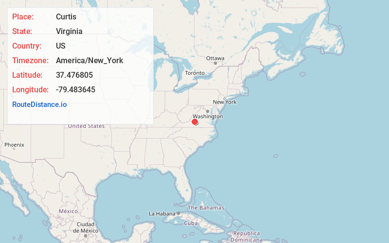 Map of Curtis