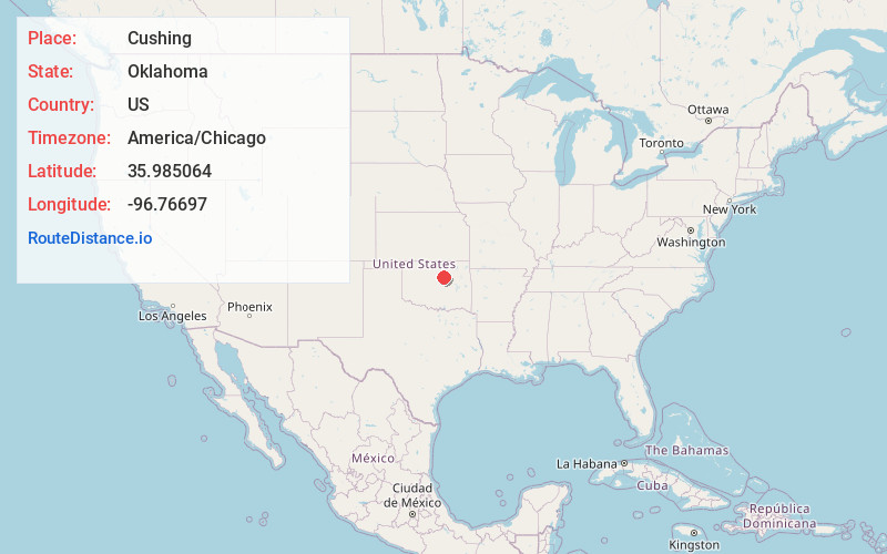 Map of Cushing