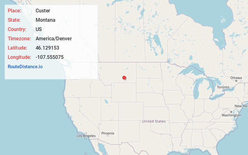 Map of Custer