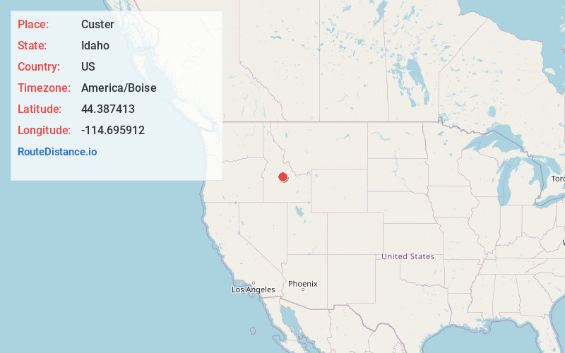 Map of Custer