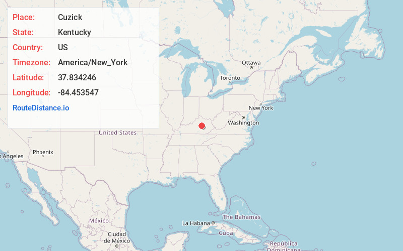 Map of Cuzick