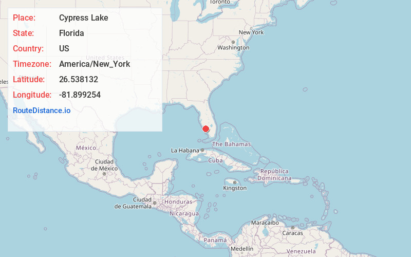 Map of Cypress Lake