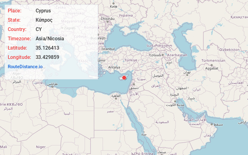 Map of Cyprus