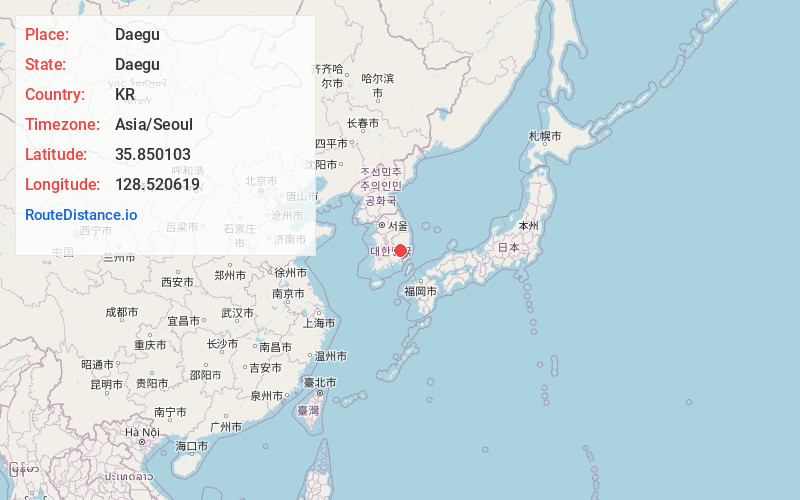 Map of Daegu